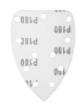 Delta sanding paper, velcro 140 x 140 x 80 mm, K180, 5 pcs, with holes