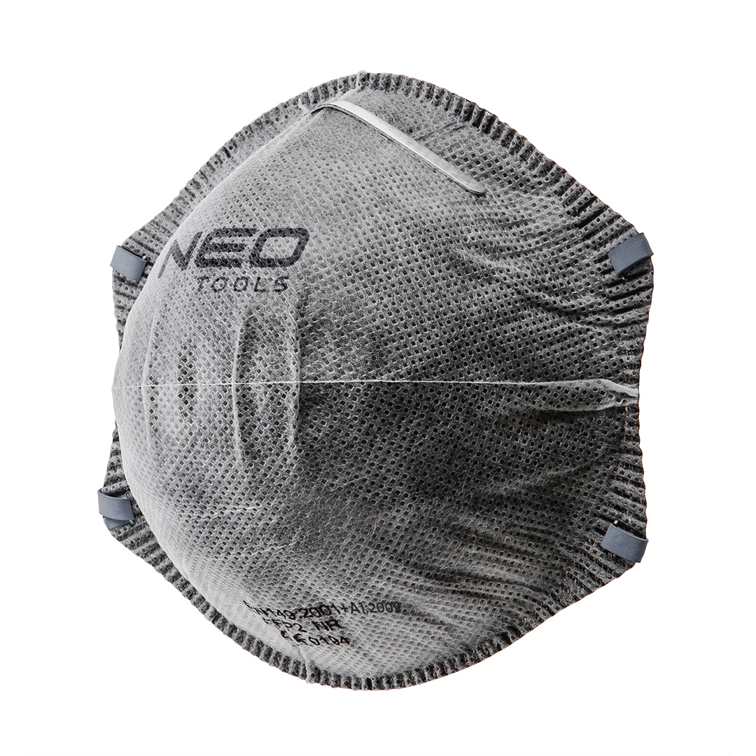 Dust protection half-mask with active carbon, FFP2, 3 pcs