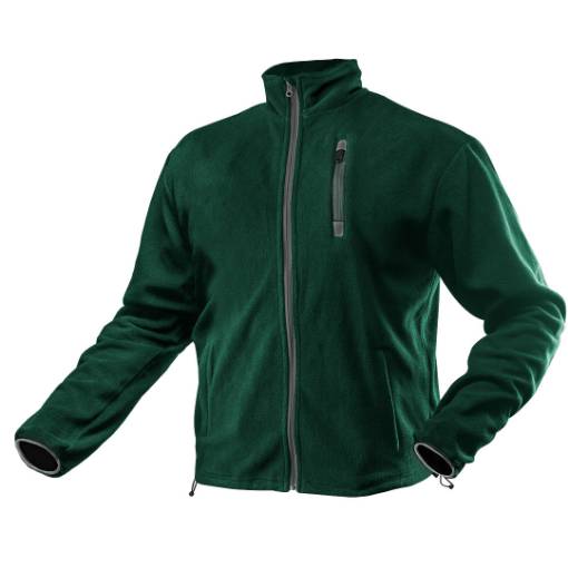Polar fleece sweatshirt, green, size L