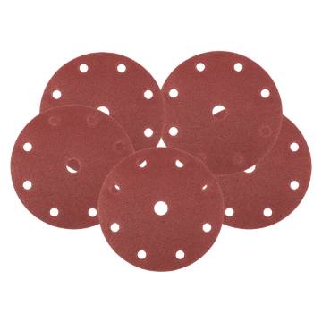 Velcro sanding discs  150 mm, P120, 5 pcs, with 9 holes for 04-721