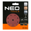 Velcro sanding discs  150 mm, P120, 5 pcs, with 9 holes for 04-721