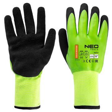 Insulated work gloves, latex coated polyester (2 layers), 3241X, size 11