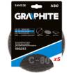 Abrasive mesh, velcro 180 mm, K80, 5 pcs for sander 59G263