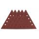 Sanding paper, velcro K80, triangular with 12 holes, 5 pcs for sander 59G264