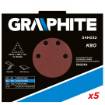 Sanding paper, velcro K80, triangular with 12 holes, 5 pcs for sander 59G264