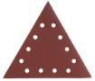 Sanding paper, velcro K80, triangular with 12 holes, 5 pcs for sander 59G264
