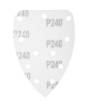 Delta sanding paper, velcro 140 x 140 x 80 mm, K240, 5 pcs, with holes