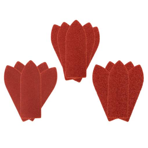 Delta sanding paper, velcro 32 x 92 mm, K60, K100, K180, 15 pcs set
