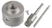 Carbide hole cutter 85 mm with adapter SDS+ and pilot drill bit