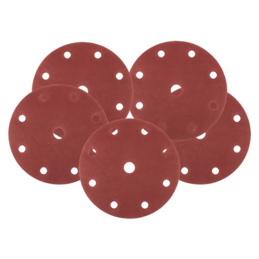 Velcro sanding discs  150 mm, P240, 5 pcs, with 9 holes for 04-721