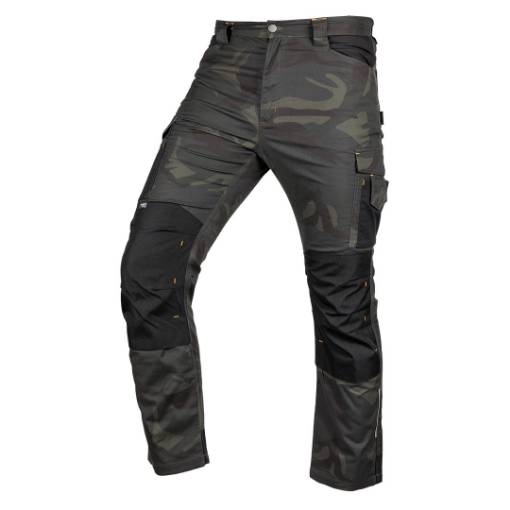Mix&Match work trousers, Canvas, Cordura reinforcements, green morocco, size L
