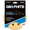 Sanding paper, velcro 180 mm, K180, 5 pcs, with 8 holes for sander 59G263