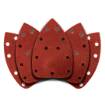Delta sanding paper, velcro 140 x 140 x 80 mm, K60, 5 pcs, with holes