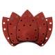 Delta sanding paper, velcro 140 x 140 x 80 mm, K60, 5 pcs, with holes