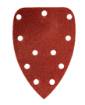 Delta sanding paper, velcro 140 x 140 x 80 mm, K60, 5 pcs, with holes