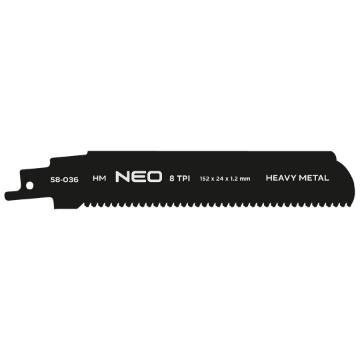 Sabre saw blade, HM, 152 x 24 x 1.2 mm, 8TPI