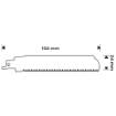 Sabre saw blade, HM, 152 x 24 x 1.2 mm, 8TPI