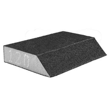 Abrasive sponge 125 x 25 x 90 mm, K120, angled