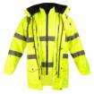 High visibility work jacket 5 in 1, insulated, yellow, size L