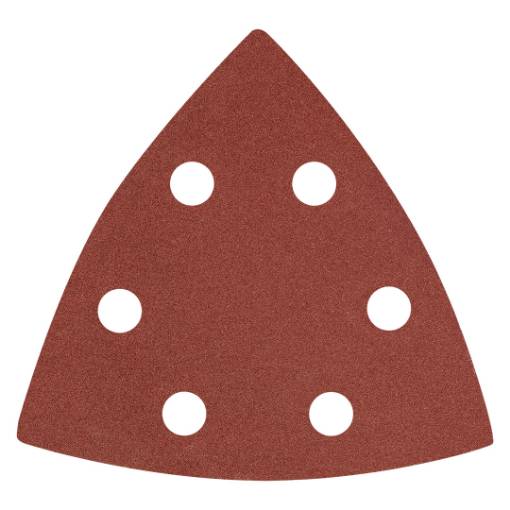 Velcro-backed delta sanding paper 93 x 93 mm P240, 5 pcs, with 6 holes