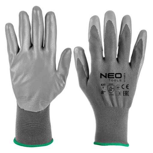Work gloves, PU-coated polyester, 4131X, size 8