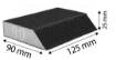 Abrasive sponge 125 x 25 x 90 mm, K80, angled
