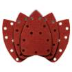 Delta sanding paper, velcro 140 x 140 x 80 mm, K40, 5 pcs, with holes