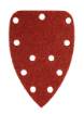 Delta sanding paper, velcro 140 x 140 x 80 mm, K40, 5 pcs, with holes