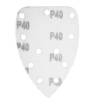 Delta sanding paper, velcro 140 x 140 x 80 mm, K40, 5 pcs, with holes