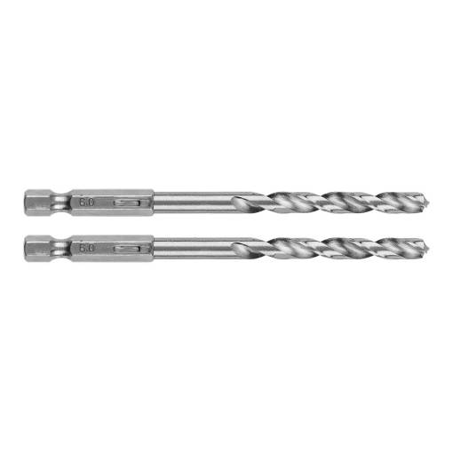 Metal drill Hex 6.0 mm, 2 pcs