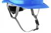 Industrial helmet with chin strap, blue