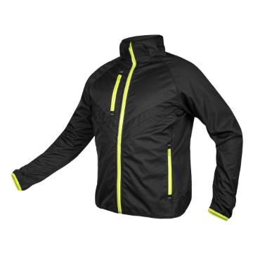 Mix&Match Softshell jacket, black and yellow, size S