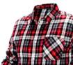Flannel men shirt, red-black-white, size S