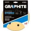 Sanding paper, velcro 225 mm, K180, 5 pcs, with 6 holes for sander 59G264, 59G265