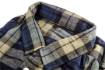 Flannel men shirt, dark blue-olive-black, size XXL