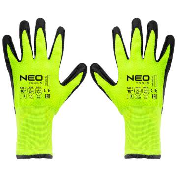 Insulated work gloves, latex coated nylon, 4142X, size 10