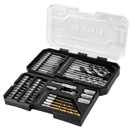 Drill and bit set, 20 pcs