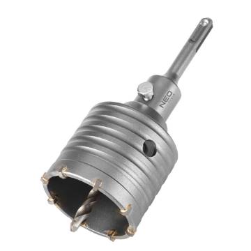Forked hole saw 65mm with SDS+ adapter and pilot drill bit