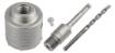 Forked hole saw 65mm with SDS+ adapter and pilot drill bit