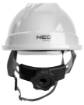Industrial helmet with chin strap, white