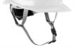 Industrial helmet with chin strap, white