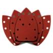 Delta sanding paper, velcro 140 x 140 x 80 mm, K120, 5 pcs, with holes