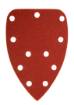 Delta sanding paper, velcro 140 x 140 x 80 mm, K120, 5 pcs, with holes