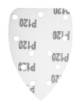 Delta sanding paper, velcro 140 x 140 x 80 mm, K120, 5 pcs, with holes
