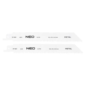 Sabre saw blades 152 x 19 x 0.9 mm, 14TPI, cpl. 2 pcs.