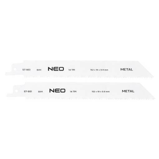 Sabre saw blades 152 x 19 x 0.9 mm, 14TPI, cpl. 2 pcs.