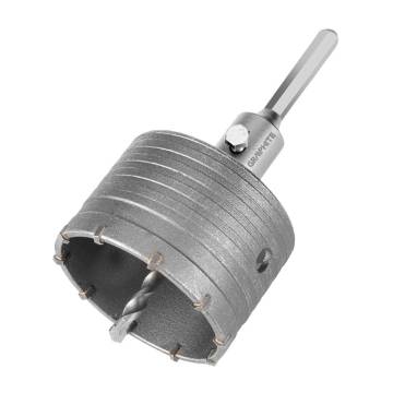 Carbide hole cutter 85 mm with HEX adapter and pilot drill bit