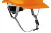 Industrial helmet with chin strap, orange