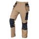 Mix&Match work trousers, 4 way stretch, with holsters, Cordura, beige/black, size XXL