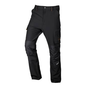 Mix&Match work trousers, 4 way stretch, black and orange, size XXL